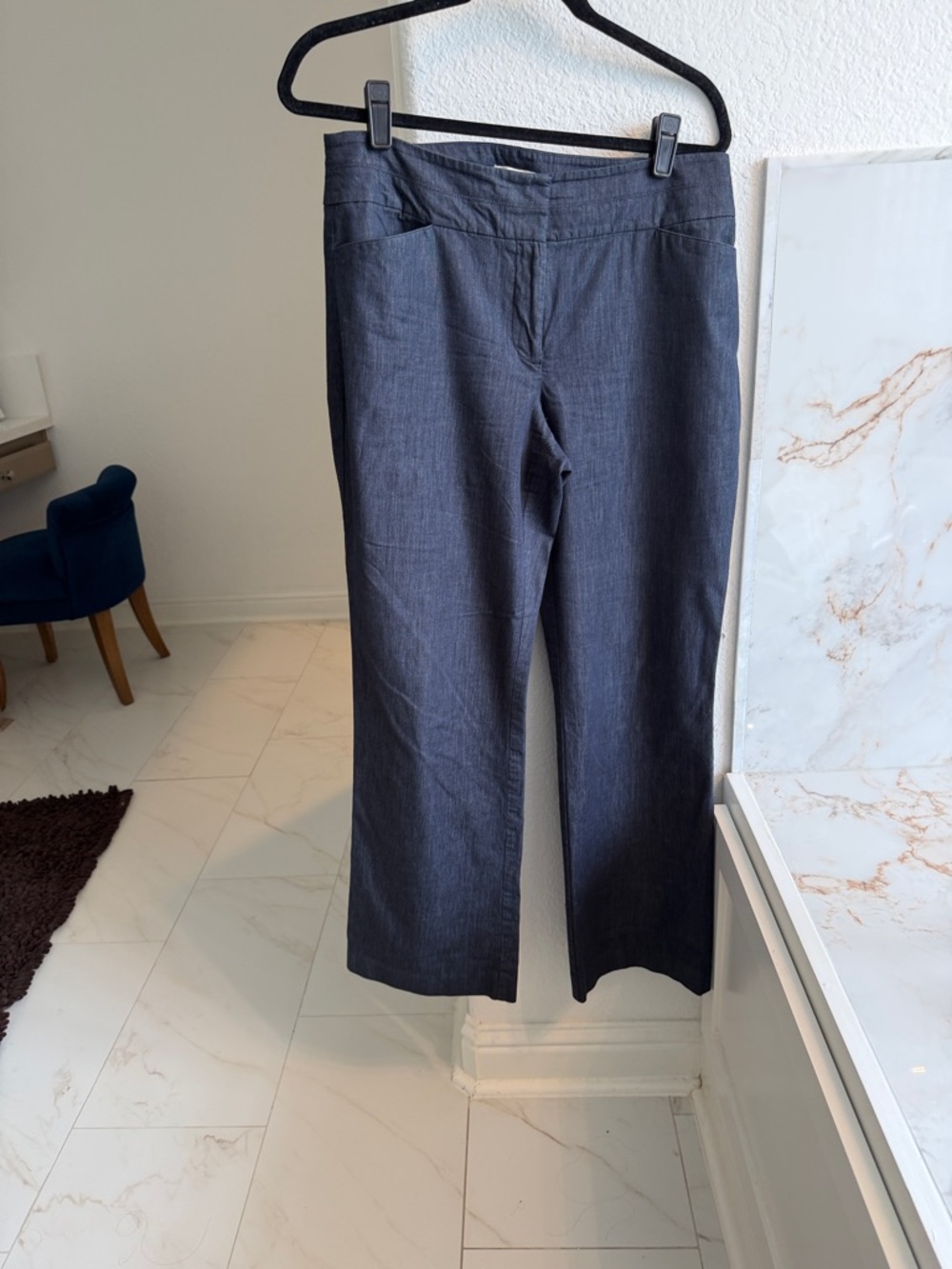 Loft Vintage Dark Demin like  Straight Leg Pants 8 CURVY